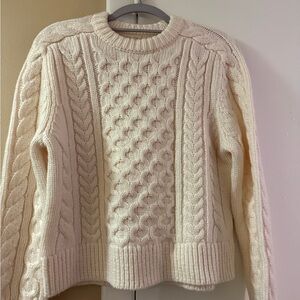 Abercrombie & Fitch Cream Cable Knit Sweater